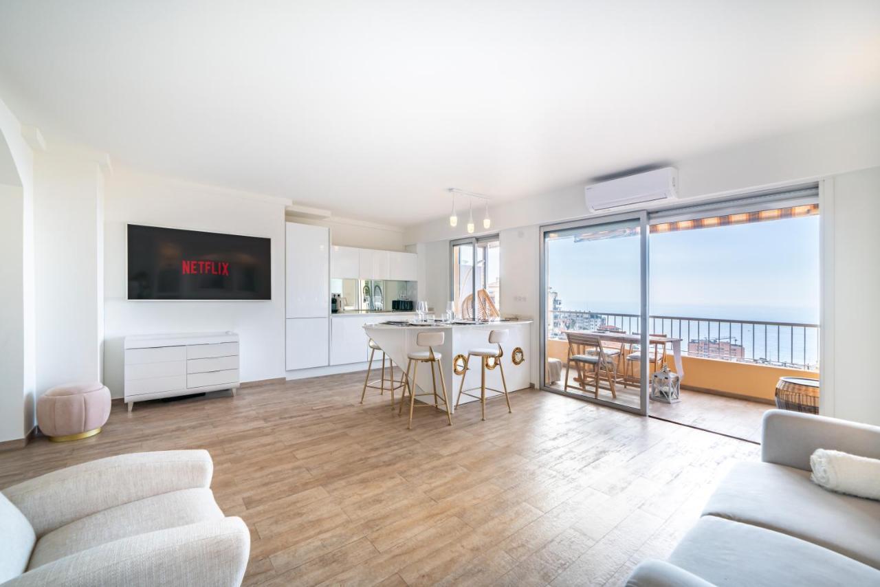 Appartement Monaco Border, Sea View, Terrace, Free Parking à Beausoleil Extérieur photo